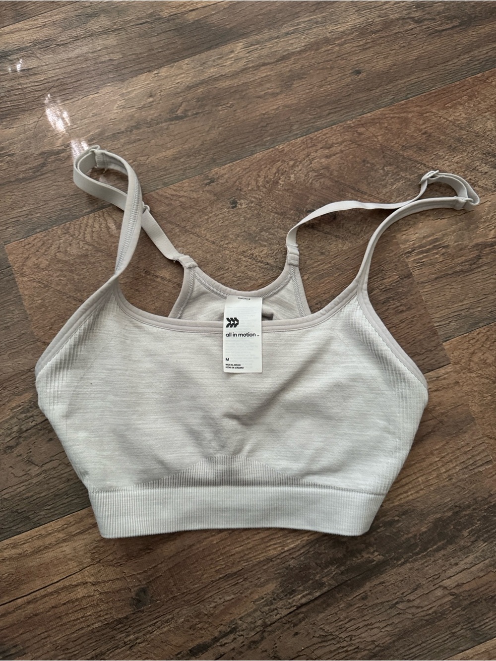 all in motion Light Gray Seamless Bralette with Adjustable Straps